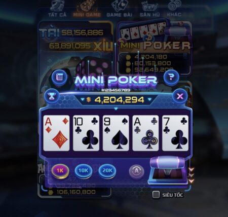 Giao diện Poker online tại Oxbet